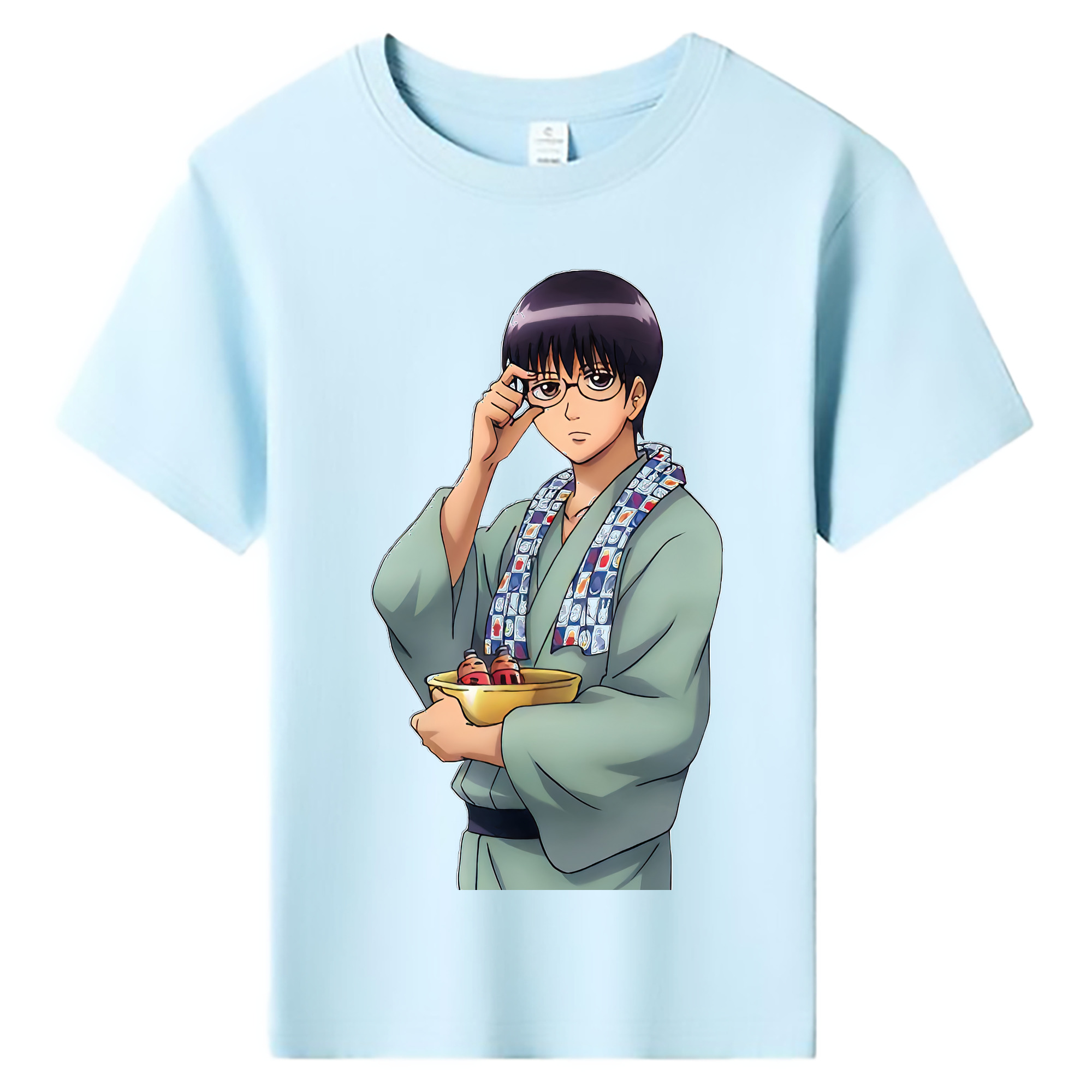 （画像用） ぎんたま 坂田銀時（さかたぎんとき） 神楽 志村新八（しむら しんぱち） GINTAMA Sakata Gintoki Kagura Shimura Shinpachi 綿100％キッズTシャツ（フロントプリント）